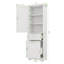 Tall Bathroom Storage Cabinet Freestanding With Two Different Sized Drawers Adjustable Shelf Painted Board-1614281950