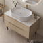 Meuble-lavabo de salle de bain, autoportant ou mural avec lavabo intégré en céramique et tiroirs à fermeture en douceur