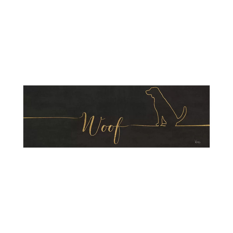 Underlined Dogs IV Black by Veronique Charron - Wrapped Canvas Panoramic Print, 30.48 cm H x 91.44 cm W