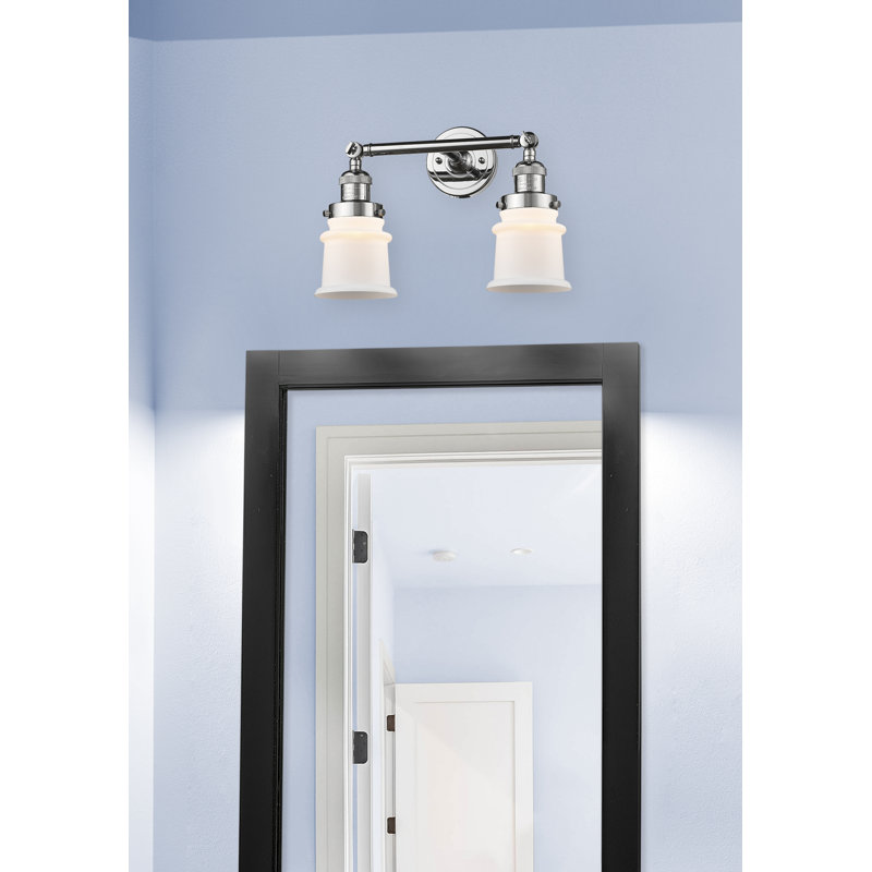 Alexandira 2 - Light Dimmable Vanity Light, Matte White Cased, Polished Chrome, Bulb Not Included