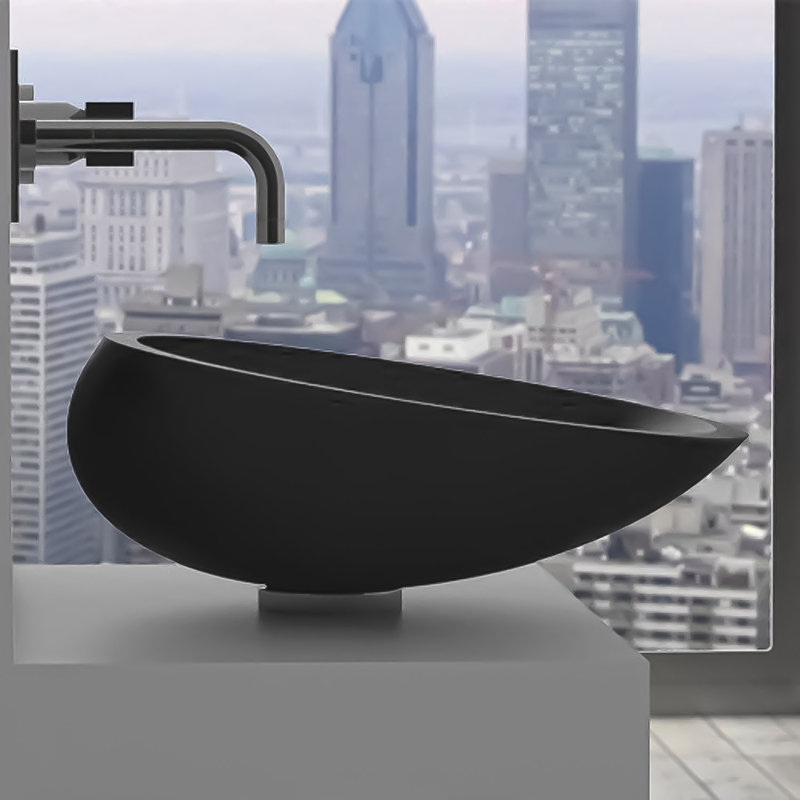 Vetro Freddo 17.13'' L Bathroom Sink, Black
