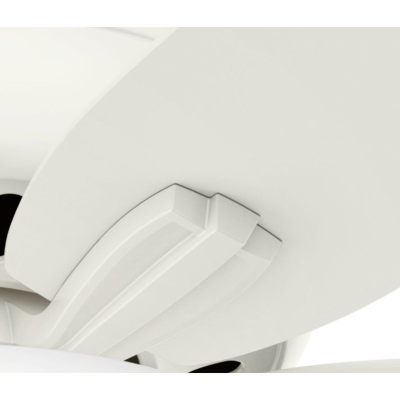 Ventilateur de plafond encastré à 5 pales de 42 po avec lumières et chaînes de traction Newsome, Blanc frais