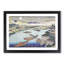 Sun over the Yodo River by Katsushika Hokusai - Framed Print-55642283-55642286