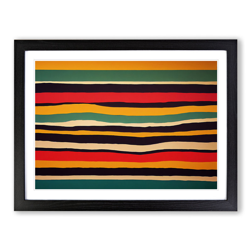Abstract Striped Vol.2 - Framed Print, Black Framed, 46cm H x 64cm W x 2cm D