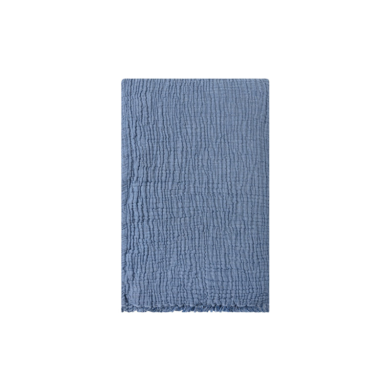 Anthracite Twin Reversible Organic Cotton Bedspread Set
