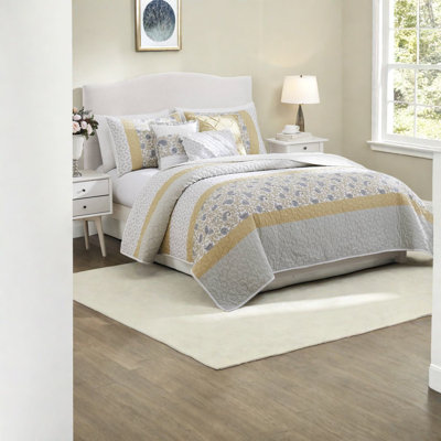 Reversible Bedding Sets, Cotton Percale 6 Piece Farmhouse Bedroom
