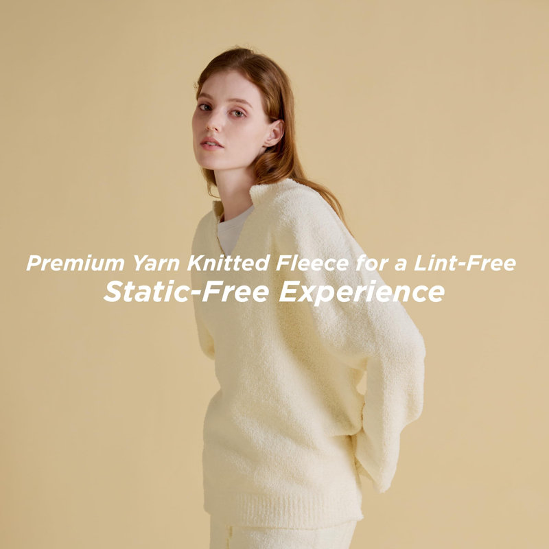 Literie pyjama d'hiver pour femme à manches longues, S, Blanc