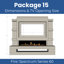 Evolution Fires Pre-Built Media Wall Package 15, finished in textured Venetian Plaster, includes Spectrum Series 60 Series 3-Sided Electric Fireplace-999382825