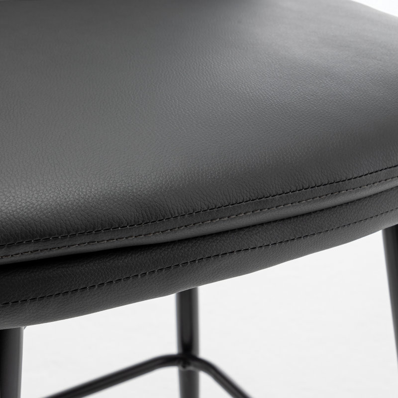 Yujun Swivel Upholstered Counter Stool with Metal Frame