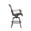 Tabouret de bar pivotant d'extérieur en aluminium pour patio, ensemble de 2