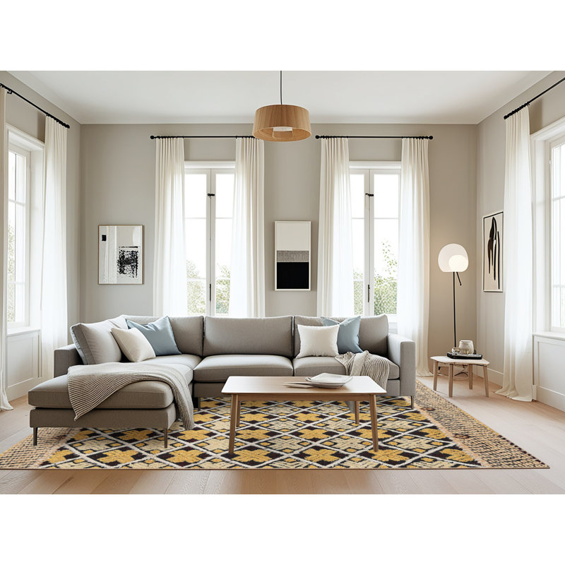 Abstract Indoor Rug, Rectangle 8' x 12'
