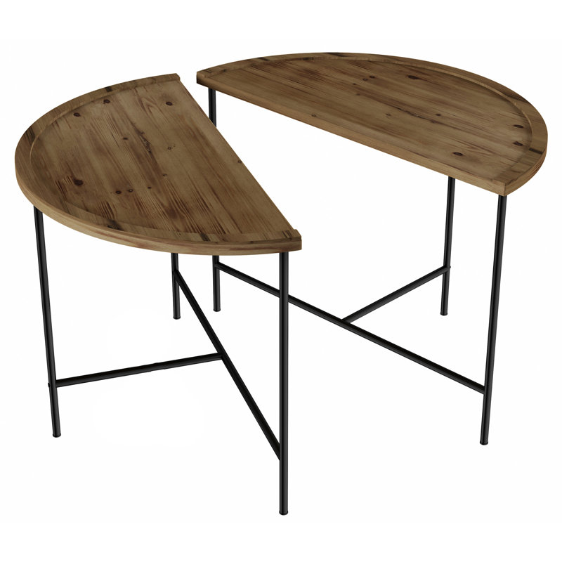 Tables basses en demi-lune 2 pièces Esma
