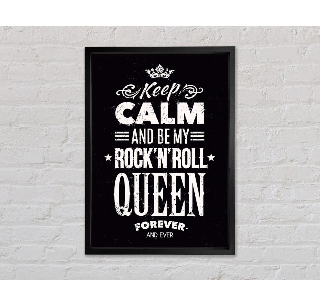 Rock And Roll Queen - Einzelner Bilderrahmen Typografie auf Leinwand