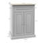 Chariot pour îlot de cuisine roulant, table de service portable avec tiroir, tablette réglable et 2 porte-serviettes, gris