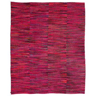 One-of-a-Kind 12'1" X 14'7" 1950s Wool Area Rug in Purple