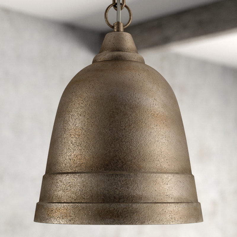1-Light Dimmable Metal Single Pendant , Oxidized Nickel