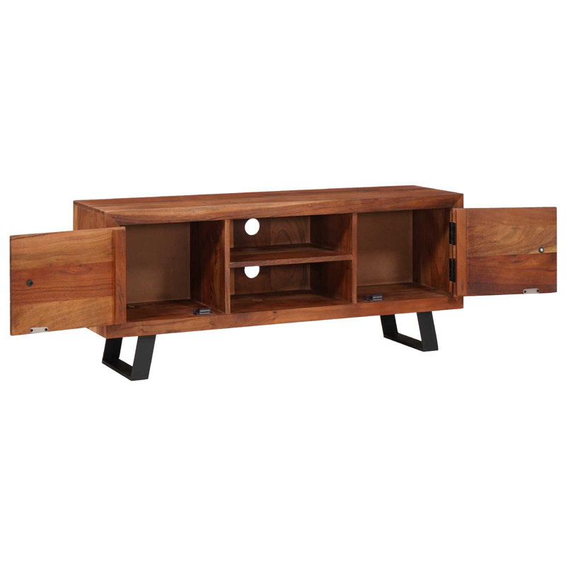 Unfinished TV Stand with Fireplace Included
