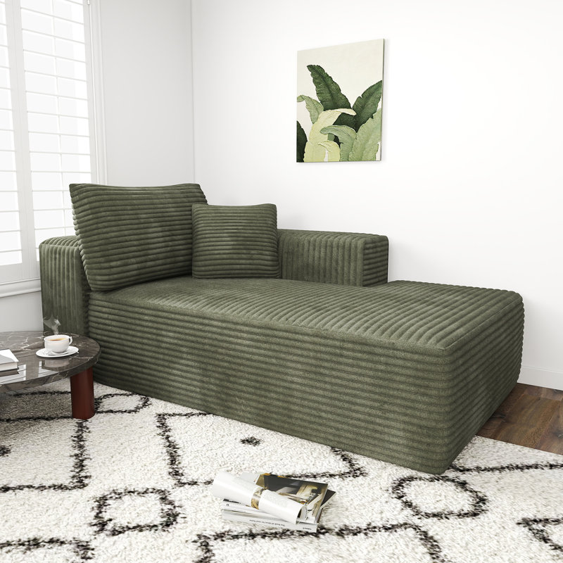 Chaise Boneless Cloudy, aucun assemblage requis, chaise rembourrée moderne en velours côtelé avec assise profonde