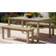 Ensemble de salle à manger d'extérieur en bois d'acacia avec bancs 3 pièces Bowery-1522495706