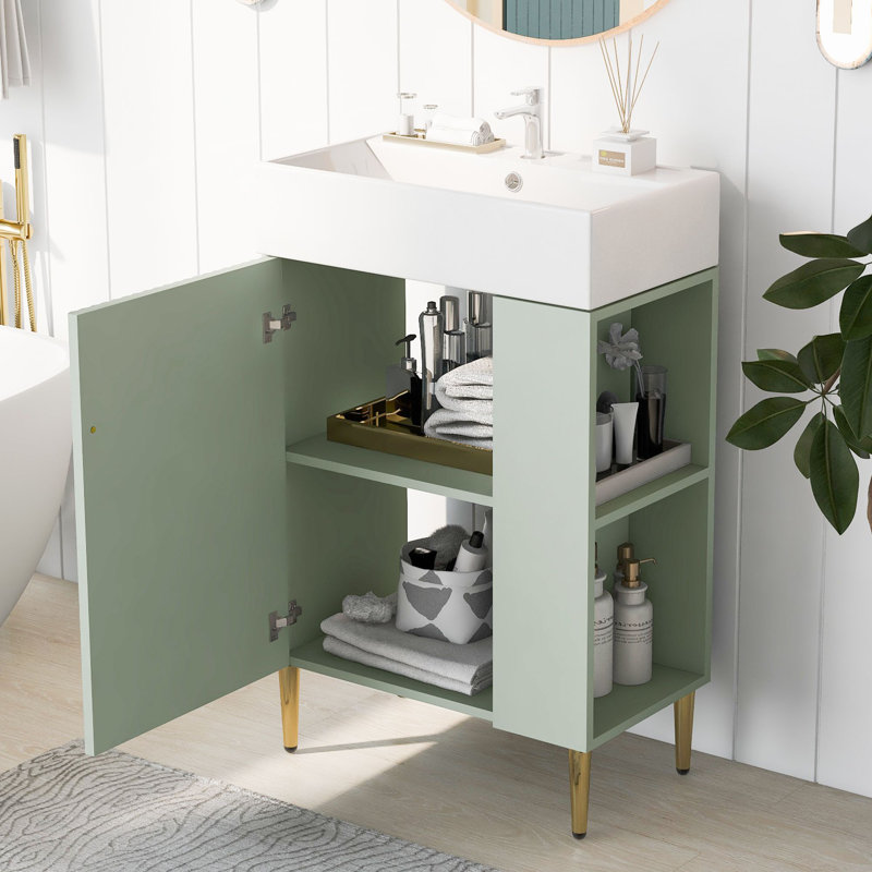 21.6" Bathroom vanity, Green