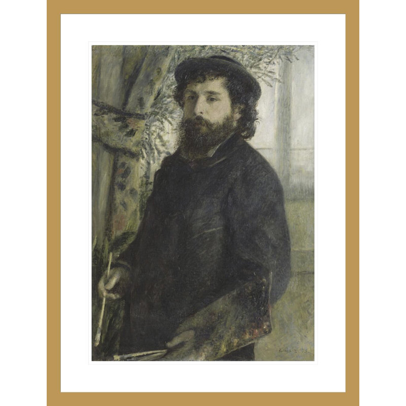 «Claude Monet» par Pierre-Auguste Renoir, impression giclée encadrée, H 29,5 po x l 22,7 po