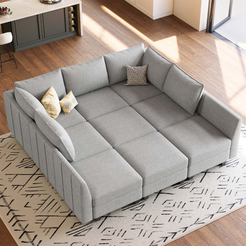 Uthyr Chenille Oversized King Sofa Bed Storage Sleeper Convertible U Shaped L Shaped Couch Modular Sectional Sofa With Detachable Washable Cushion