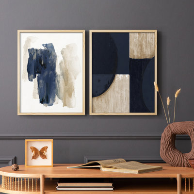 Navy Sweep-Premium Framed Print -Ready to Hang - No Nails Required - No Nails Required