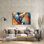 Art mural en verre acrylique 36 po x 24 po «Artistic Ellephant 3» par Rey Klimt