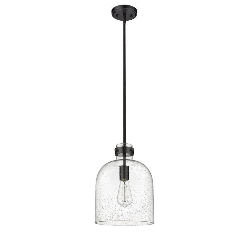 Walpole 1 - Light Candle Style Pendant, Matte Black, 13" H x 9.5" W x 9.5" D