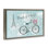 Love Paris Bicycle Black Framed Floater Canvas by Martina Pavlova