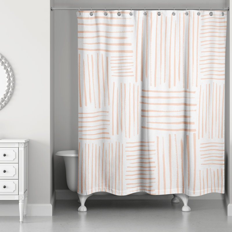 Rideau de douche simple hachurée Campion