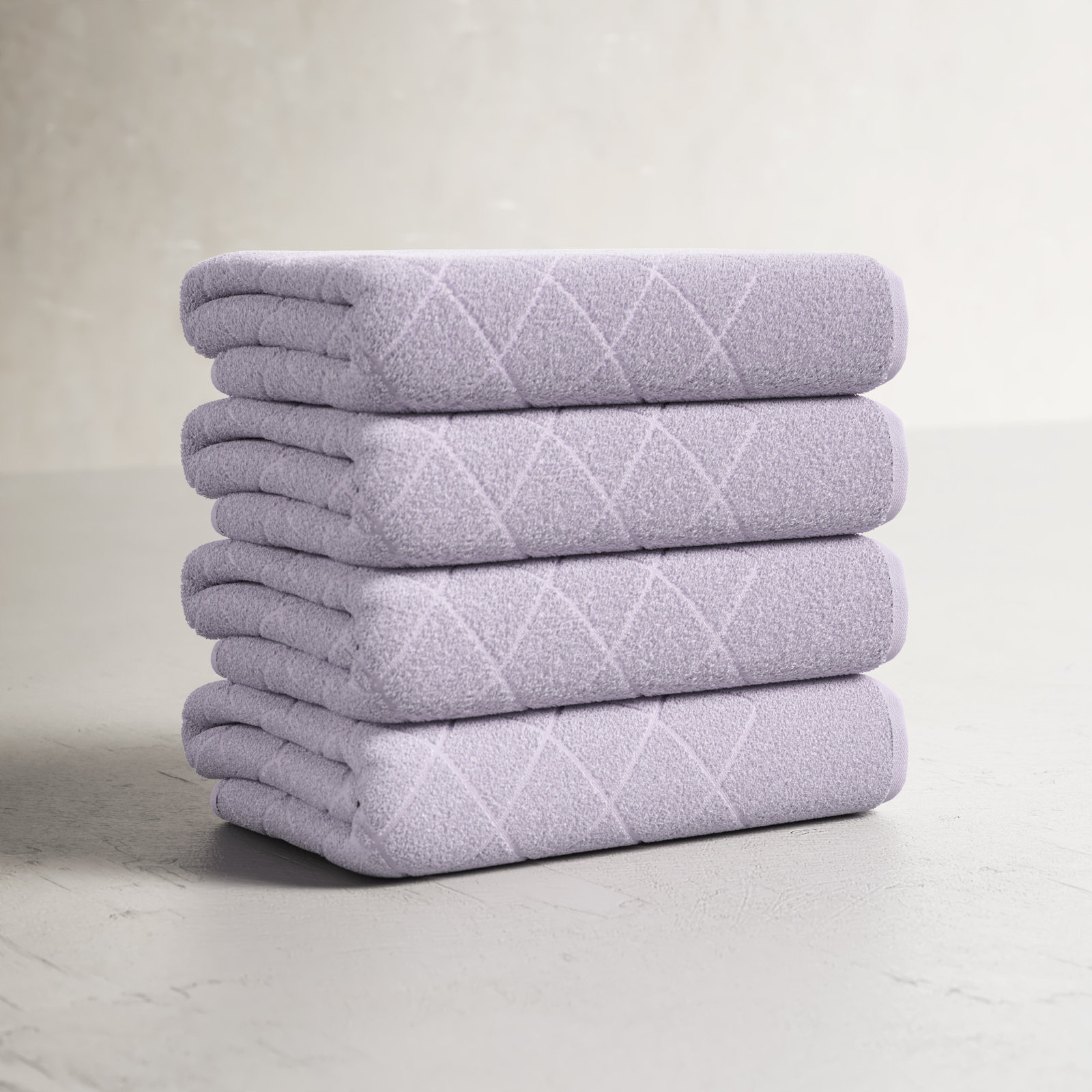 Turkish Cotton Bath Towel Set, Lilac
