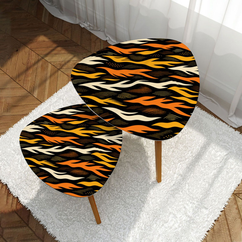 Ensemble de 2 tables basses gigognes Triangle