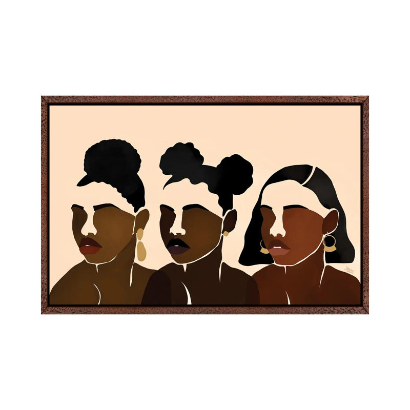 Sisters II by Bria Nicole - Print on Canvas, Classic Brown Wood Framed Canvas, 66.04 cm H x 45.72 cm W
