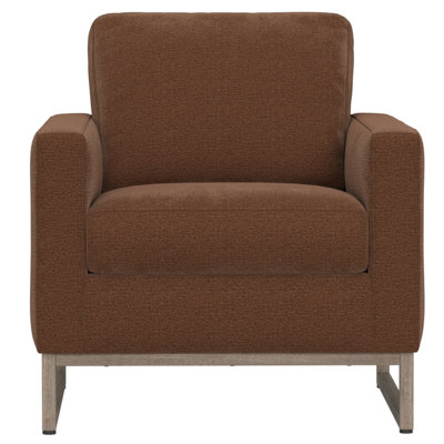 Chaise d'appoint moderne rembourrée avec pieds en métal