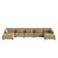 7 Seater Corduroy Corner Sofa -1678660842