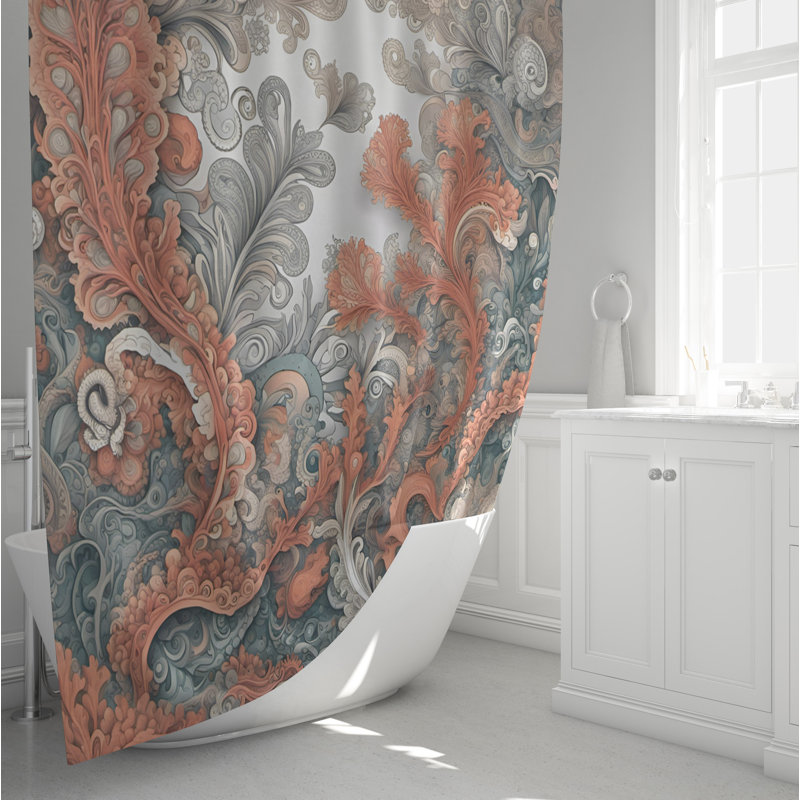 Rideau de douche Damas, L 70 po x L 72 po