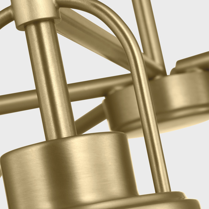 Alphild Five Light Chandelier from, Satin Brass