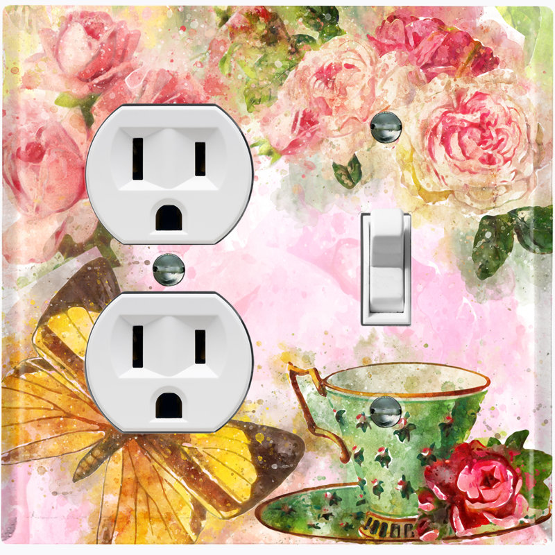 Patterned 2 - Gang Combination Plate Standard Combination Wall Plate