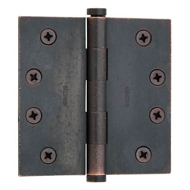 4" H x 4" W Butt Bearing Single Door Hinge, Distressed Oil Rubbed Bronze