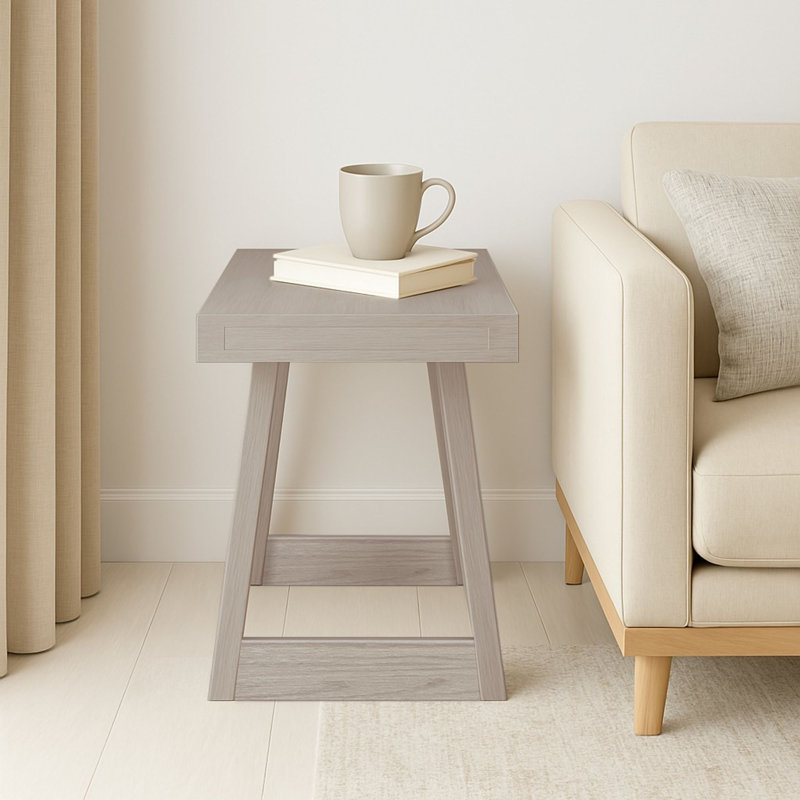 Table d'appoint rectangulaire Coleman, 25 po, Coquillage