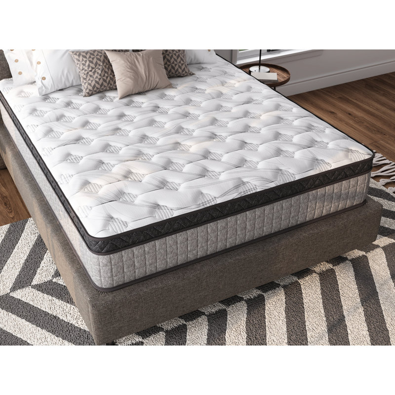 Grand matelas avec mousse viscoélastique gélifiée rafraîchissante, 10 po, procurant un soulagement et une isolation des mouvements pour un sommeil réparateur Matelas de 10 po, combinant mousse et confort