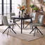 Set of 2 Chenille Upholstered Dining Chairs-1379684077-1379684076