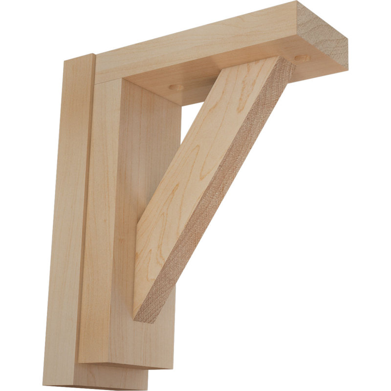 Maple Wood Traditional Shelf Bracket 7.5" x 6.25"