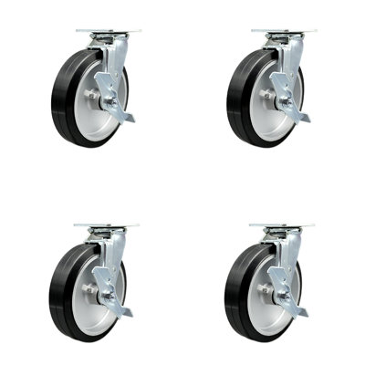 Rubber on Aluminum Caster