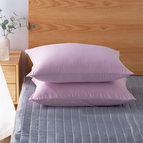 Plain - Set of 2, Queen Pillowcases, Purple