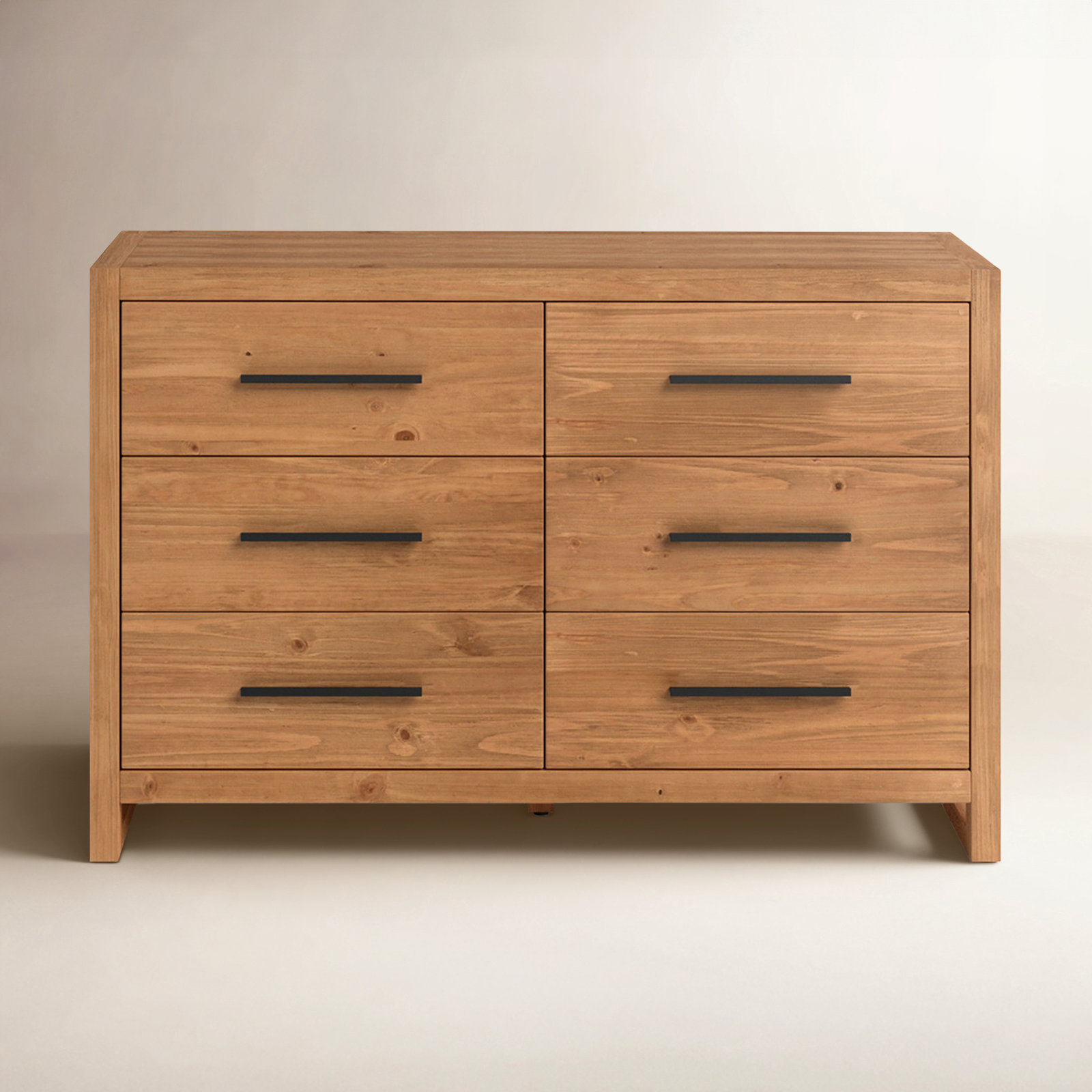 Modica 60" Pine Double Dresser, Brown Natural
