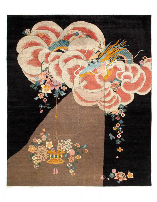 Fine Hand knotted Chinese Art Deco design 7'11'' X 9'6''