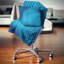 Wavy Blue Prickly Design - coussin imprimé abstrait-30730932-30730928