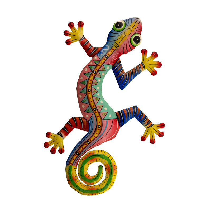 Grand gecko peint